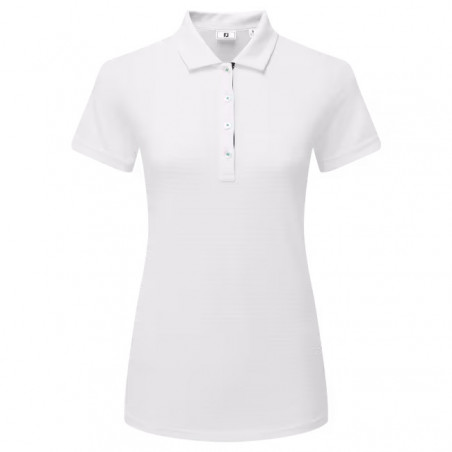 POLO FOOTJOY LADY JAQUARD STRIPE BLANCO
