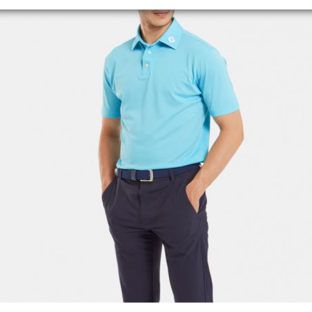 POLO FOOTJOY STRETCH PIQUE SOLID RIVIERA BLUE