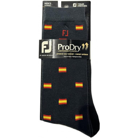 CALCETIN FOOTJOY PRODRY LW CREW NAVY/SPANISH FLAG