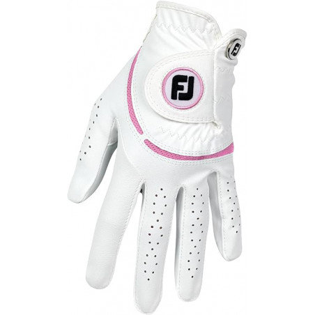 GUANTE DE GOLF FOOTJOY WEATHERSOF LADY BLANCO/ROSA