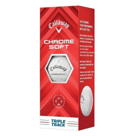 PACK 3 BOLAS DE GOLF CALLAWAY CHROME SOFT TT 