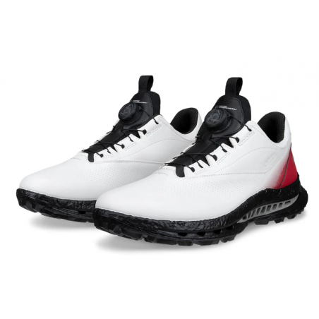 ZAPATOS DE GOLF ECCO BIOM C5 BOA BLANCO/ROJO