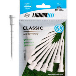 TEES LIGNUM 72MM BLANCOS (12 UDS)