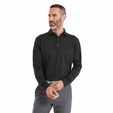 POLO FOOTJOY TS MANGA LARGA BLACK 41722
