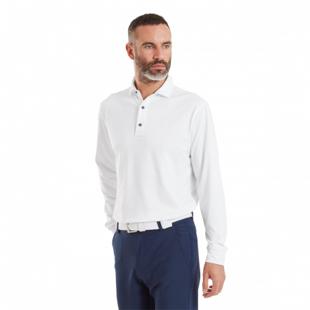 POLO FOOTJOY TS MANGA LARGA WHITE 41720
