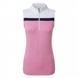POLO FJ LADY LISLE ENGINEERED STRIPE SLEEVELESS