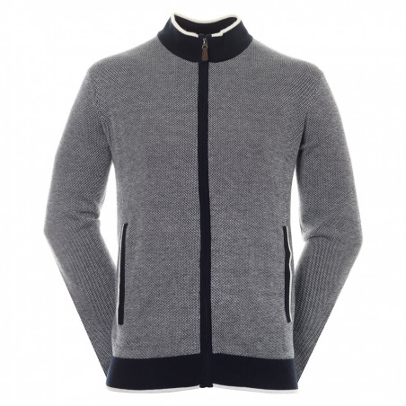 JERSEY FOOTJOY FULL-ZIP LINEED NAVY