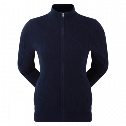 JERSEY FOOTJOY FULL-ZIP LINED NAVY LADY