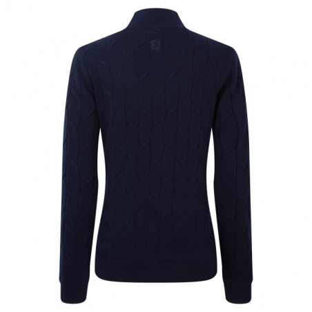 JERSEY FOOTJOY FULL-ZIP LINEED NAVY LADY