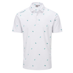 TravisMathew Men's Luna Sol Golf Polo, Large, White