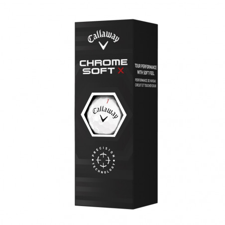 GOLF BALLS CALLAWAY CHROME SOFT X WHITE