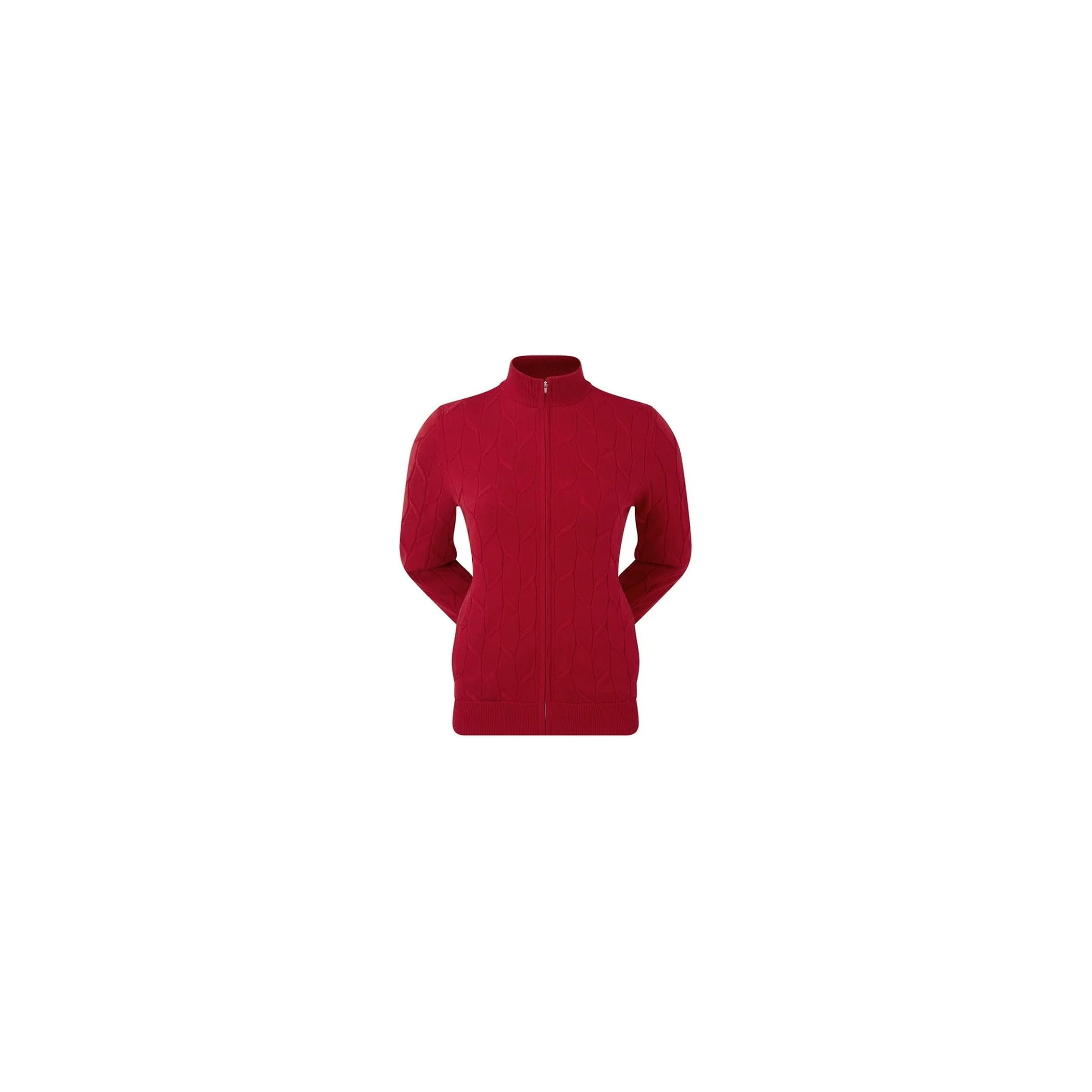 JERSEY FOOTJOY FULL-ZIP LINED LADY RED