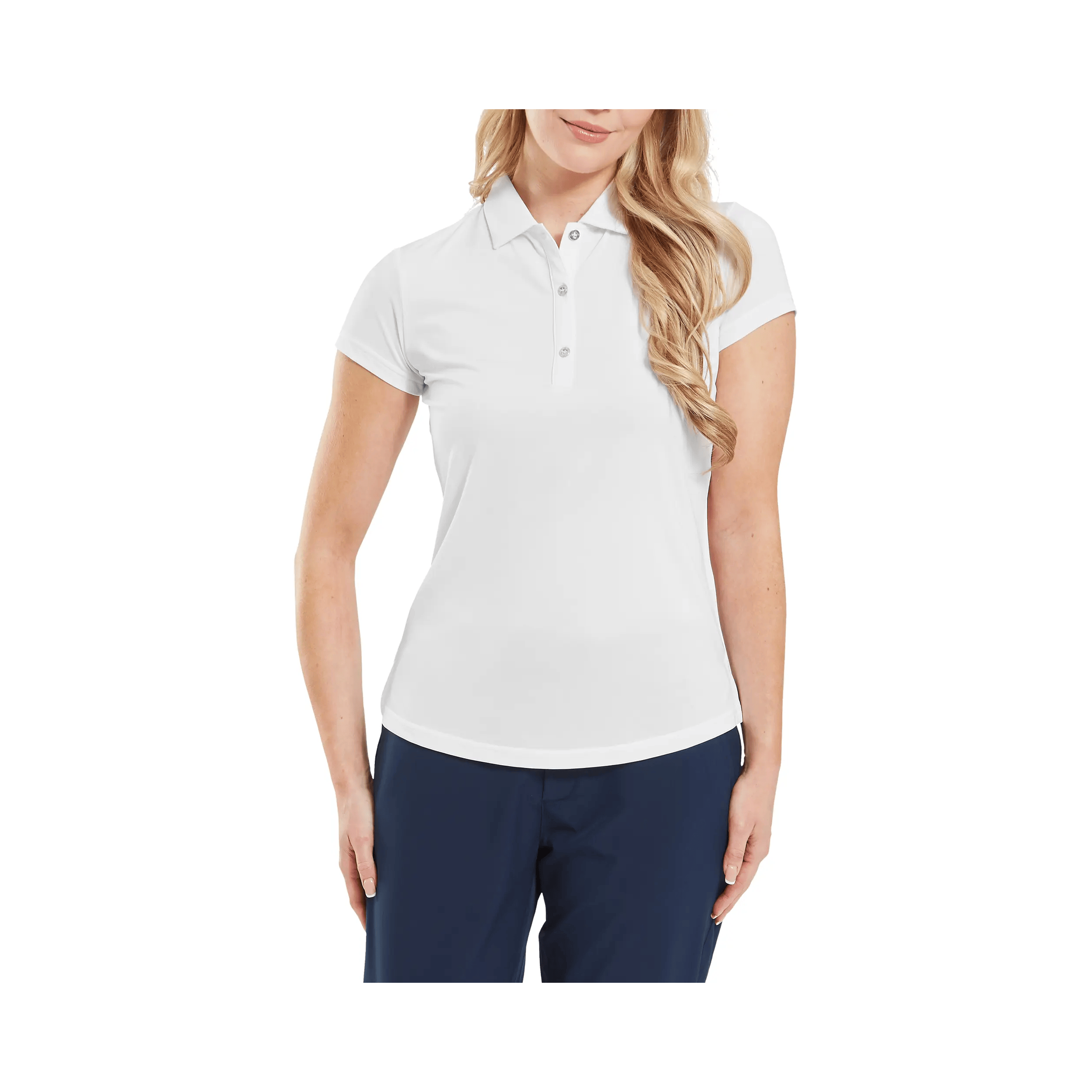 POLO FOOTJOY CAP SLEEVE LISLE WHITE
