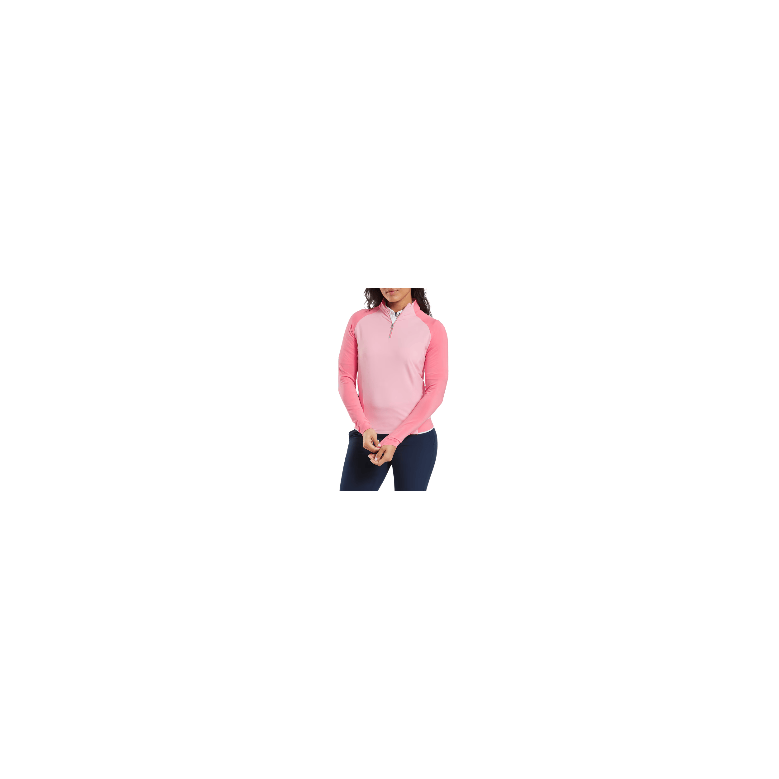 JERSEY 1/4 ZIP MID LAYER PINK LMON