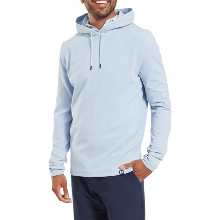 JERSEY FOOTJOY OTTOMAN JACQUARD HOODIE SKY