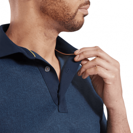 POLO FOOTJOY ETCHED TEXTURE PRINT LISLE NVY