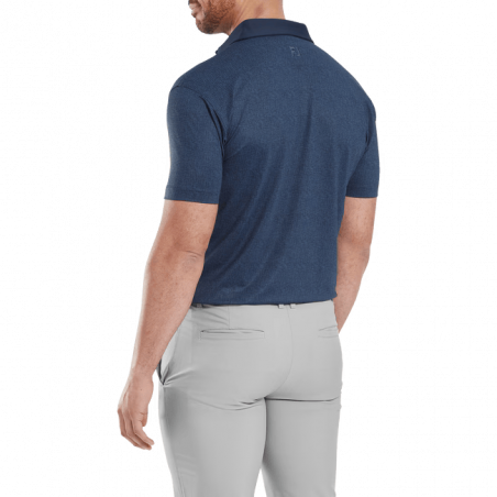 POLO FOOTJOY ETCHED TEXTURE PRINT LISLE NVY