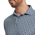 POLO FOOTJOY FLORAL SKETCH PRINT LISLE WHT/NVY