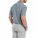 POLO FOOTJOY FLORAL SKETCH PRINT LISLE WHT/NVY