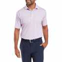 POLO FOOTJOY FLORAL SKETCH PRINT LISLE PINK/LEMOND