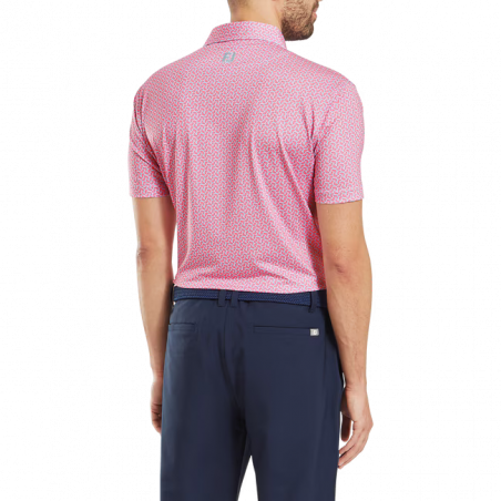 POLO FOOTJOY CITRUS PRINT LISLE LEMON/SKY