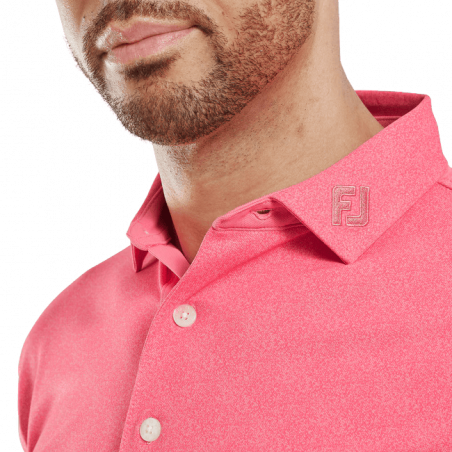 POLO FOOTJOY SPECKLE PIQUE PINK/LEMON