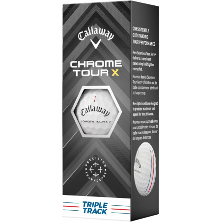 BOLAS DE GOLF CALLAWAY CHROME TOURX TT (PACK 3)