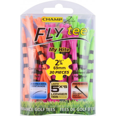 TEES FLY TEE COLORES 2 3/4" 69mm 30 PIEZAS