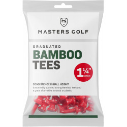 TEES DE MADERA MASTERS 32MM ROJO (25 UDS)