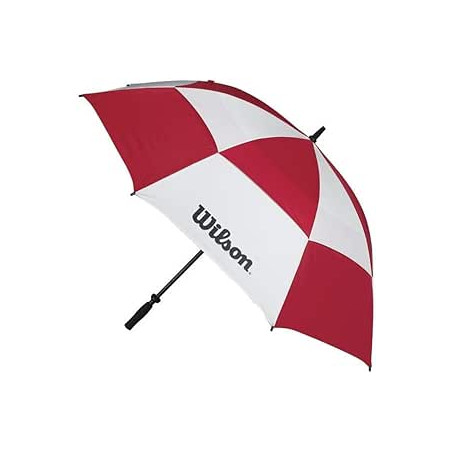 PARAGUAS WILSON DBL CANOPY 62 ROJO/BLANCO