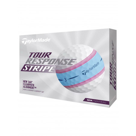 BOLAS DE GOLF TAYLORMADE TOUR RESPONSE STRIPE BL/P