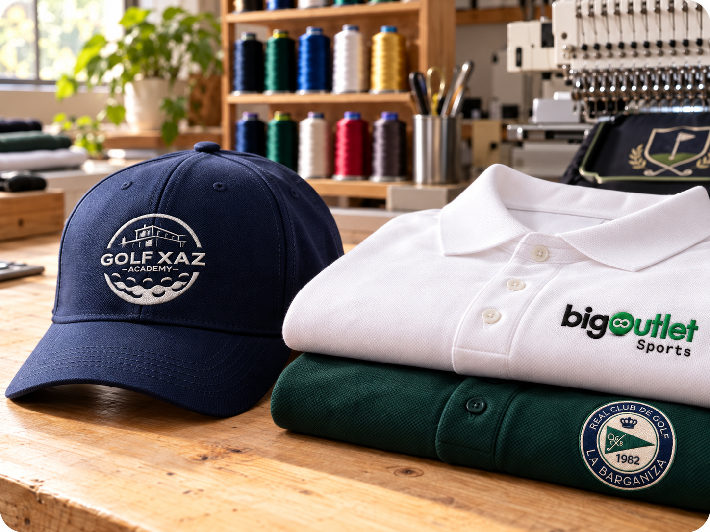 Gorra y polos con bordados personalizados