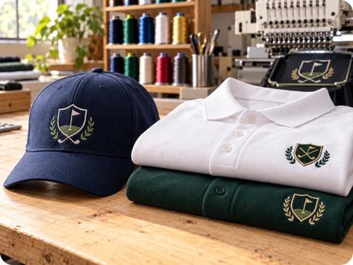 Gorra y polos con bordados personalizados