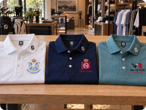 Polos FootJoy con bordados personalizados para clubes de golf